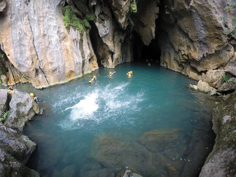 Enjoy your swimming in clean and clear water of a river in Thung Lung Sinh Ton